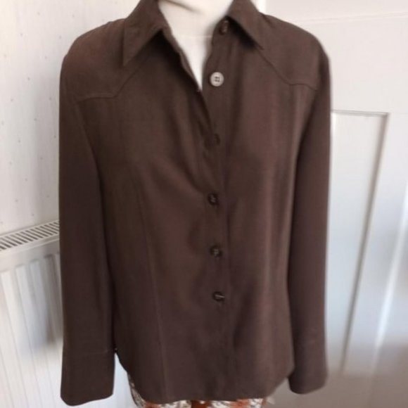 Used Ladies Long Sleeve Shirt/Jacket size 14 - Picture 1 of 3